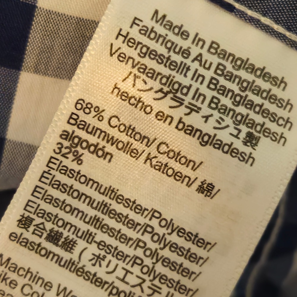 J.Crew Button Down Mens Medium Blue Gingham Slim Untucked Performance Shirt - Picture 8 of 8